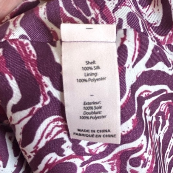 CINQ A SEPT Inkstrokes Daria Silk Midi Dress - Dark Plum - Picture 7 of 8